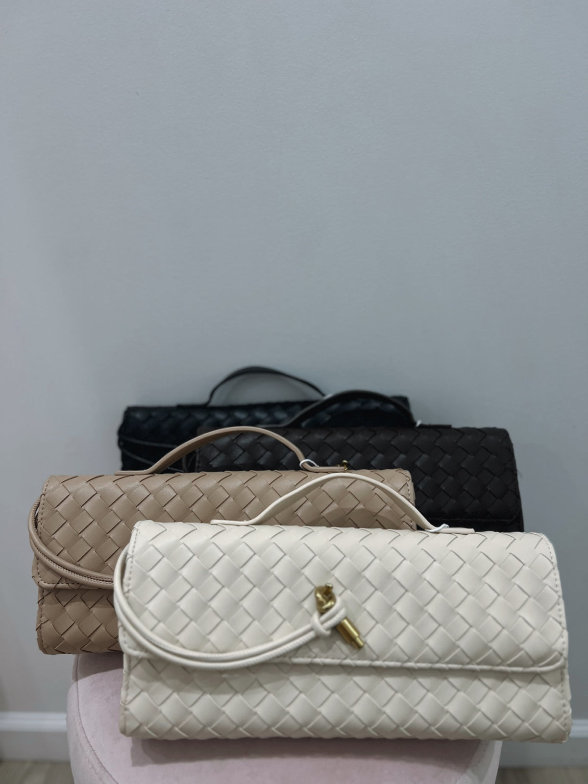 Woven Leather Clutch