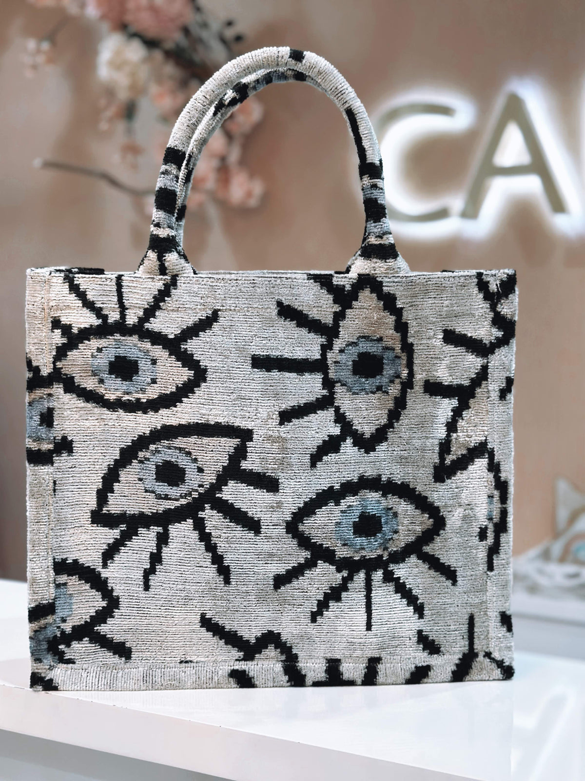 Evil Eye Woven Tote